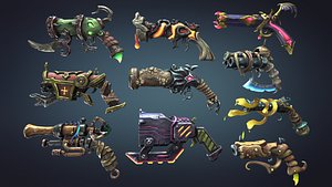 3D Fantasy pistols