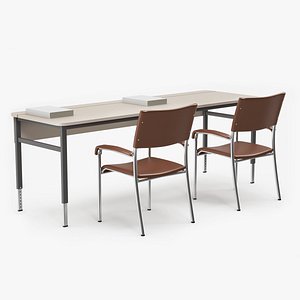 Office Conference Table with Chairs 3D model