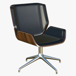 Chair Black Leather 3D model