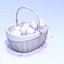 Cesta de mimbre con manzanas