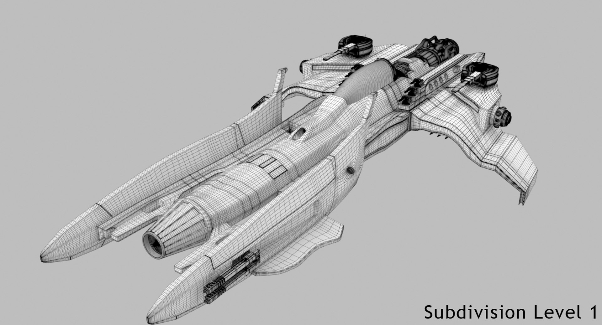 3D spaceship ship model TurboSquid 1356243