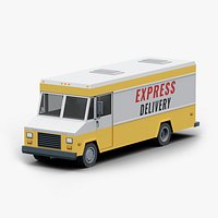 Stylized  Delivery Step Van 80s