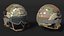 Tactical Gear Helmet Green Camo with Goggles Fur