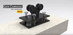 3D gate carriage cantiliver truck model