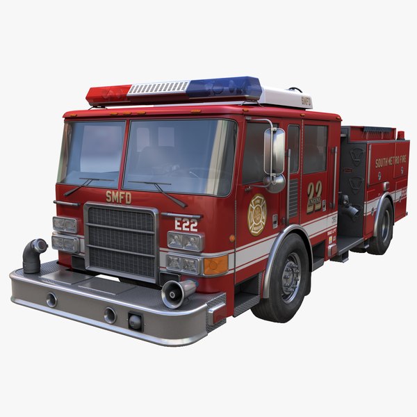 3D model Fire truck fire engine truck PBR 3d model VR / AR / low