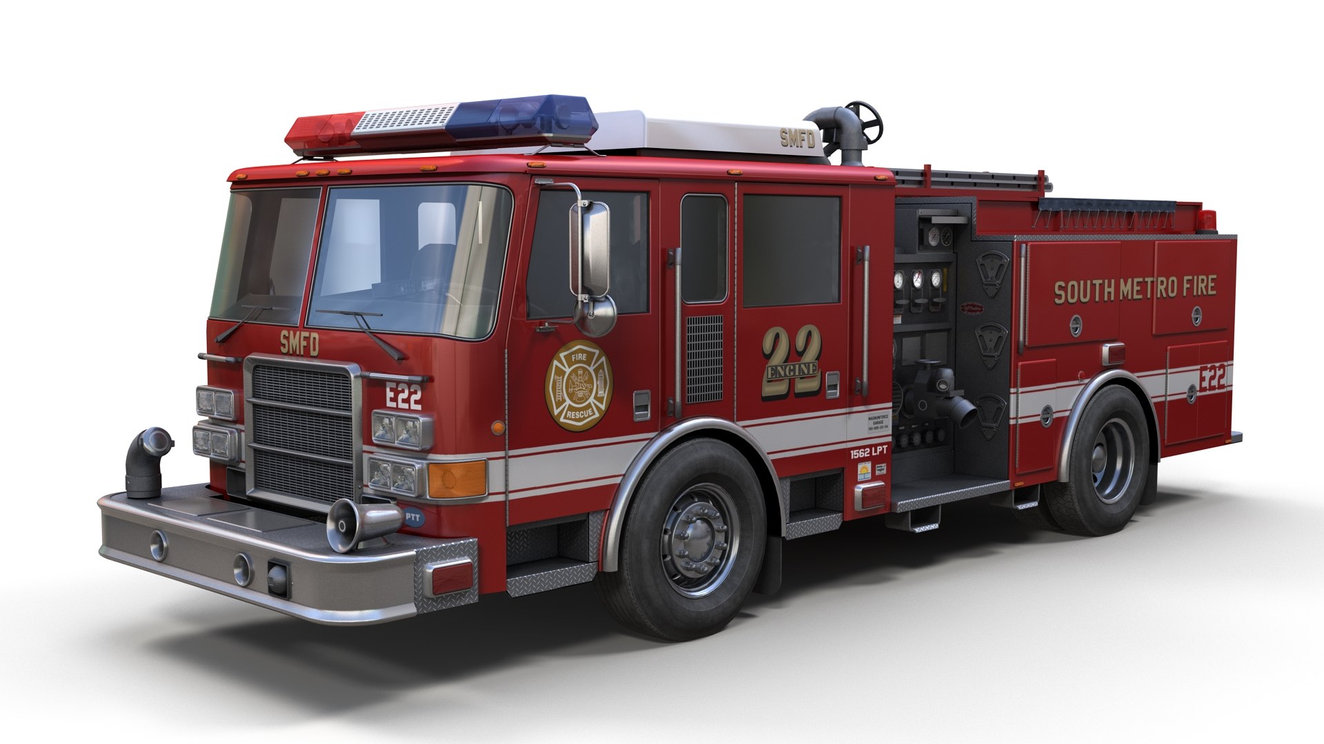 Seagrave marauder fire truck 3D model - TurboSquid 1951625