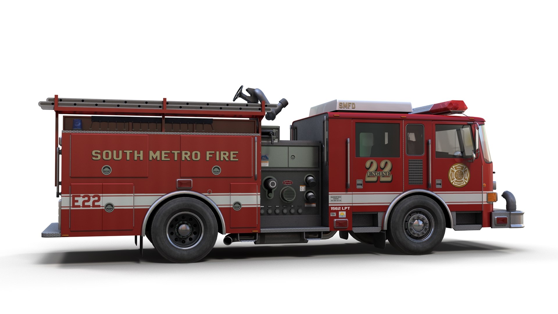 Seagrave marauder fire truck 3D model - TurboSquid 1951625
