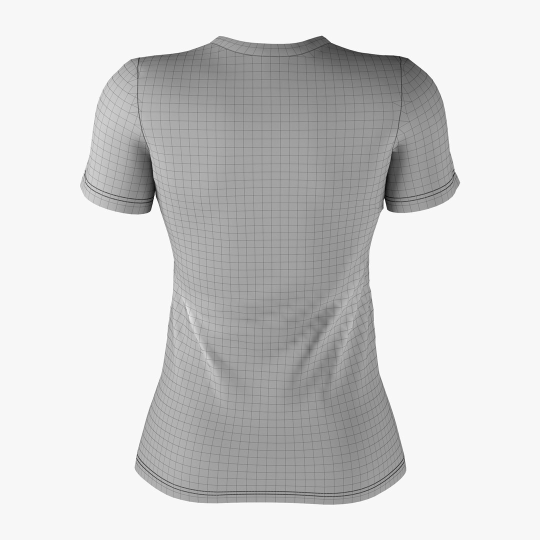 3D t-shirt female - TurboSquid 1556393