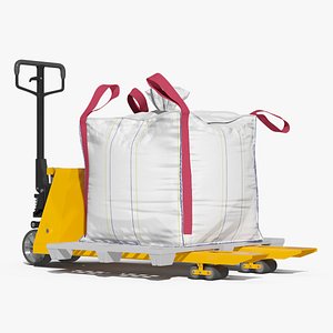 Pallet Jack with Bulk Bag 3D model