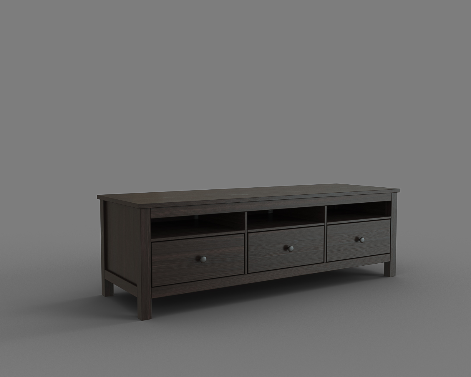 3D model hemnes tv unit blackbrown TurboSquid 1451566