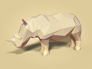 cartoon rhinoceros model