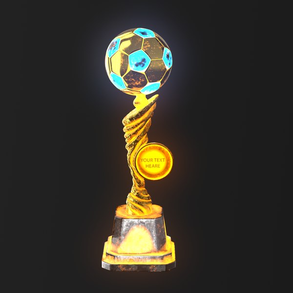 3D Trophy Cup Hot Neon