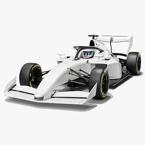 Dallara F3 2025 Formula 3 Race Car White Mockup