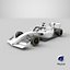 Dallara F3 2025 Formula 3 Race Car White Mockup