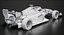 Dallara F3 2025 Formula 3 Race Car White Mockup