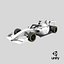 Dallara F3 2025 Formula 3 Race Car White Mockup
