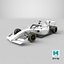 Dallara F3 2025 Formula 3 Race Car White Mockup