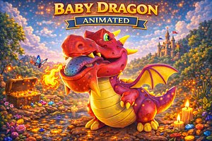 baby dragon character 3D model