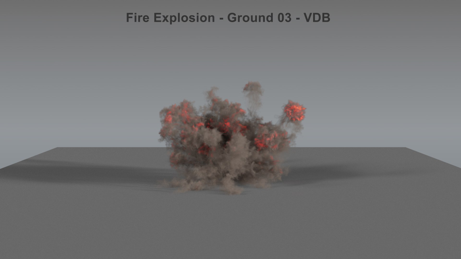 Fire line trails on ground VDB free 3D model
