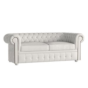 3D model white sofa 2 ba