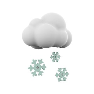 3D 3d snowfall icon