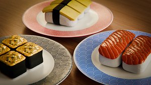 3D Plates of Sushi
