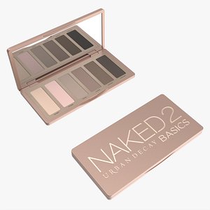 Eyeshadow Palette 6 Shadows Urban Decay Naked 2 3D model
