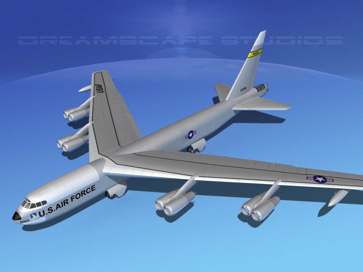 Stratofortress Boeing B-52 Bomber 3d Model