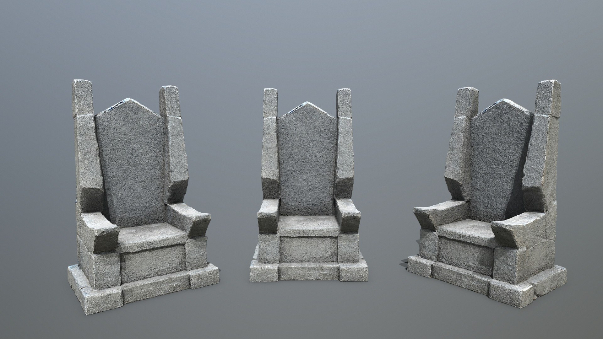modelo 3d Trono de piedra - TurboSquid 2260351