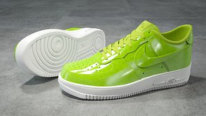 Nike Air Force 1 low cyber green 3D model
