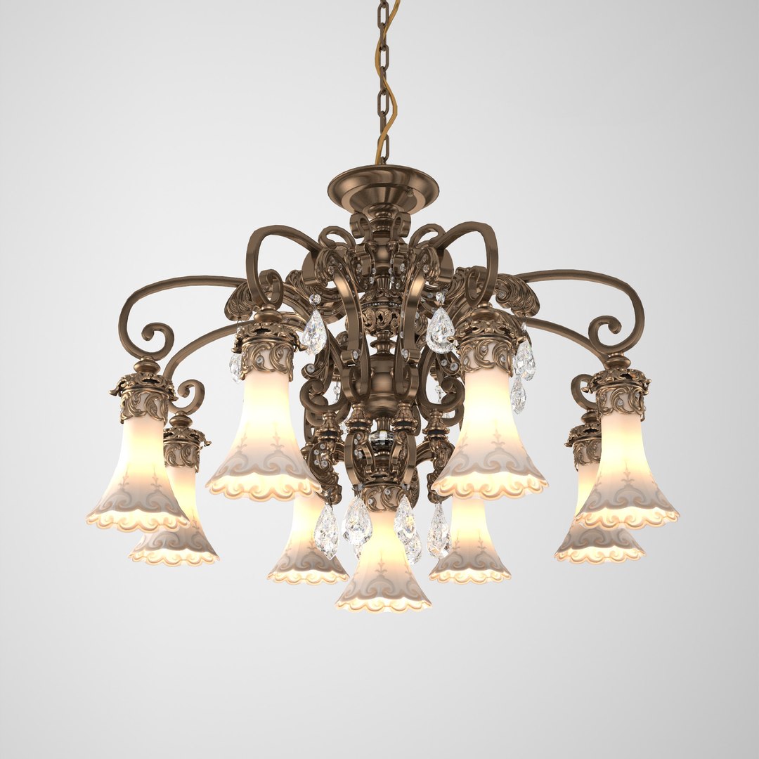 Crystal Chandelier 3D Model - TurboSquid 1264542