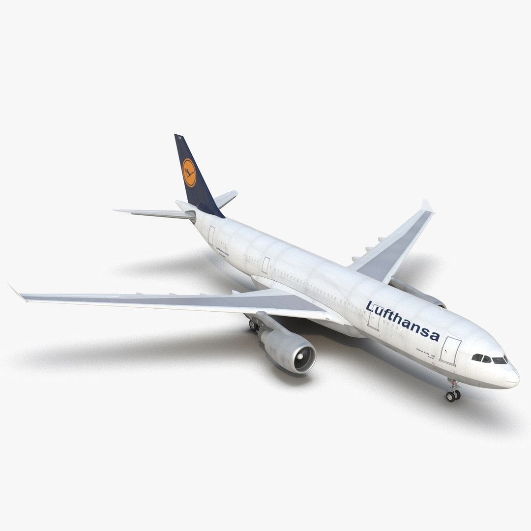 Airbus A330-P2F Lufthansa 3D model preview