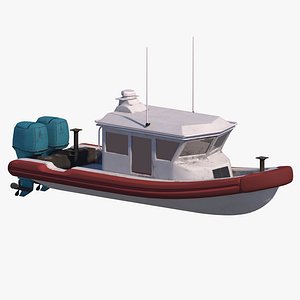 Tug Ship tugboat low poly Low-poly ap 3D model