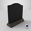 Customizable Countertop Crowned-Top Chalkboard with Ogee Stand 3D model