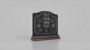 Customizable Countertop Crowned-Top Chalkboard with Ogee Stand