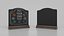 Customizable Countertop Crowned-Top Chalkboard with Ogee Stand 3D model