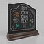 Customizable Countertop Crowned-Top Chalkboard with Ogee Stand 3D model