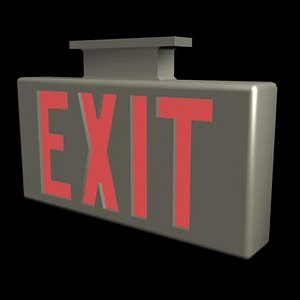 3ds max exit sign