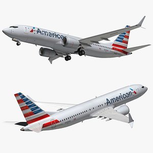 B737 Max 8 American Airlines 3D