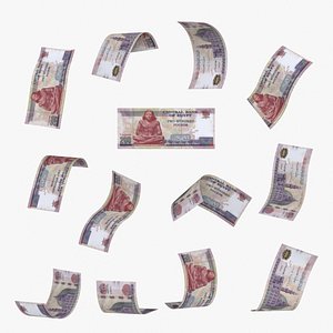 Egypt 200 Pounds Falling Notes 3D model