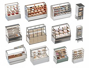 Bakery Display Bread Baking Oven 3D