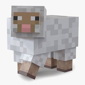 3d minecraft sheep rigged