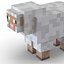 Minecraftの羊は3Dモデルを装備