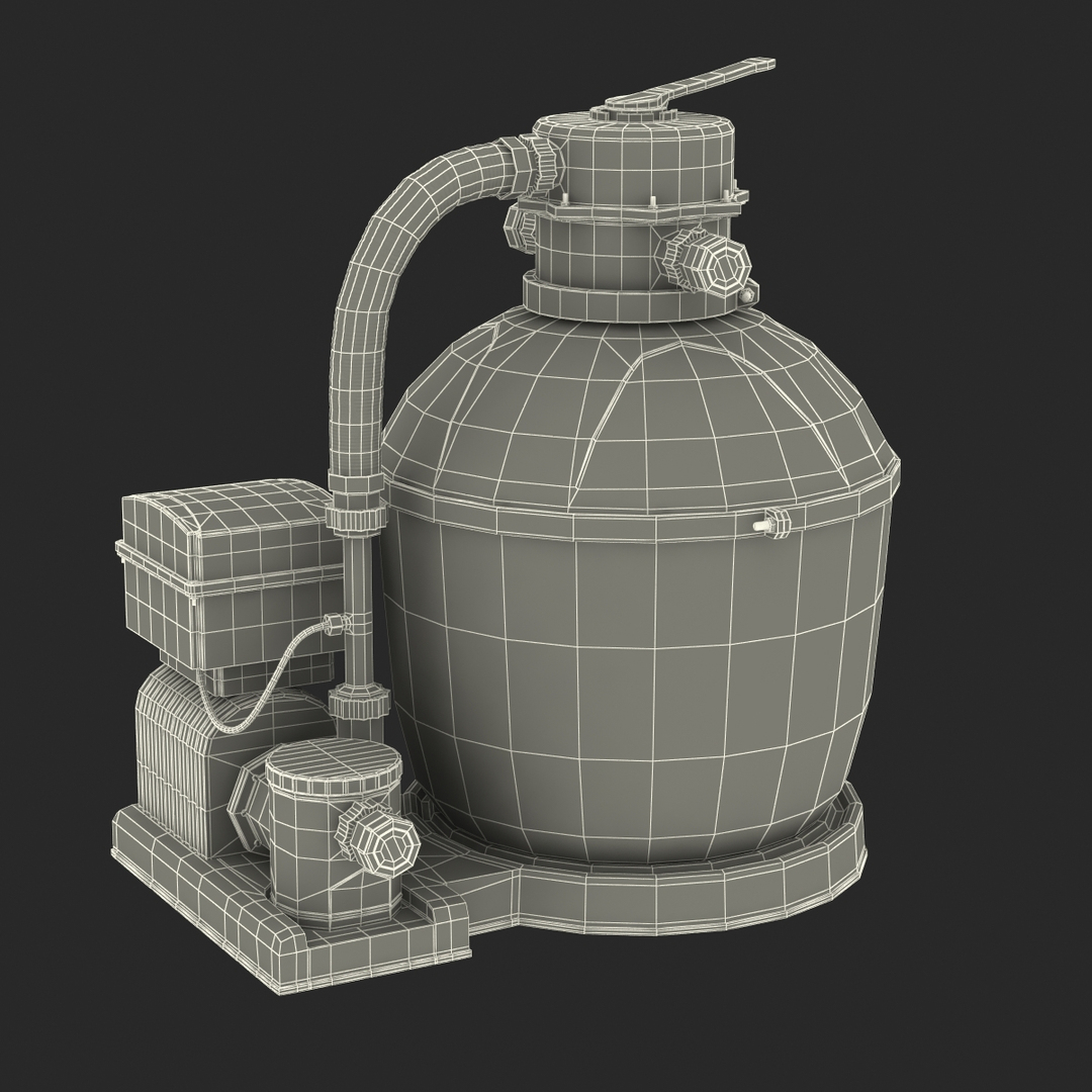3d Swimming Pool Water Filter Model