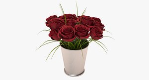 bouquet roses 3d max