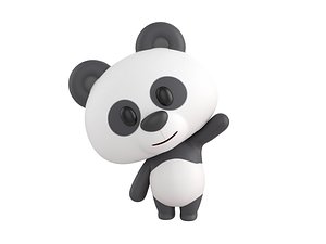 Urso panda dos desenhos animados Modelo 3D $9 - .stl .obj .blend