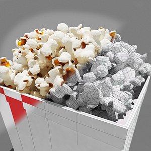 popcorn corns 3d model