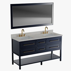 ROBERTSON CONSOLE DOUBLE SINK SINK UNDER THE COUNTERTOP