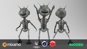 ROBOT CHARACTER RUSTED CARTOON