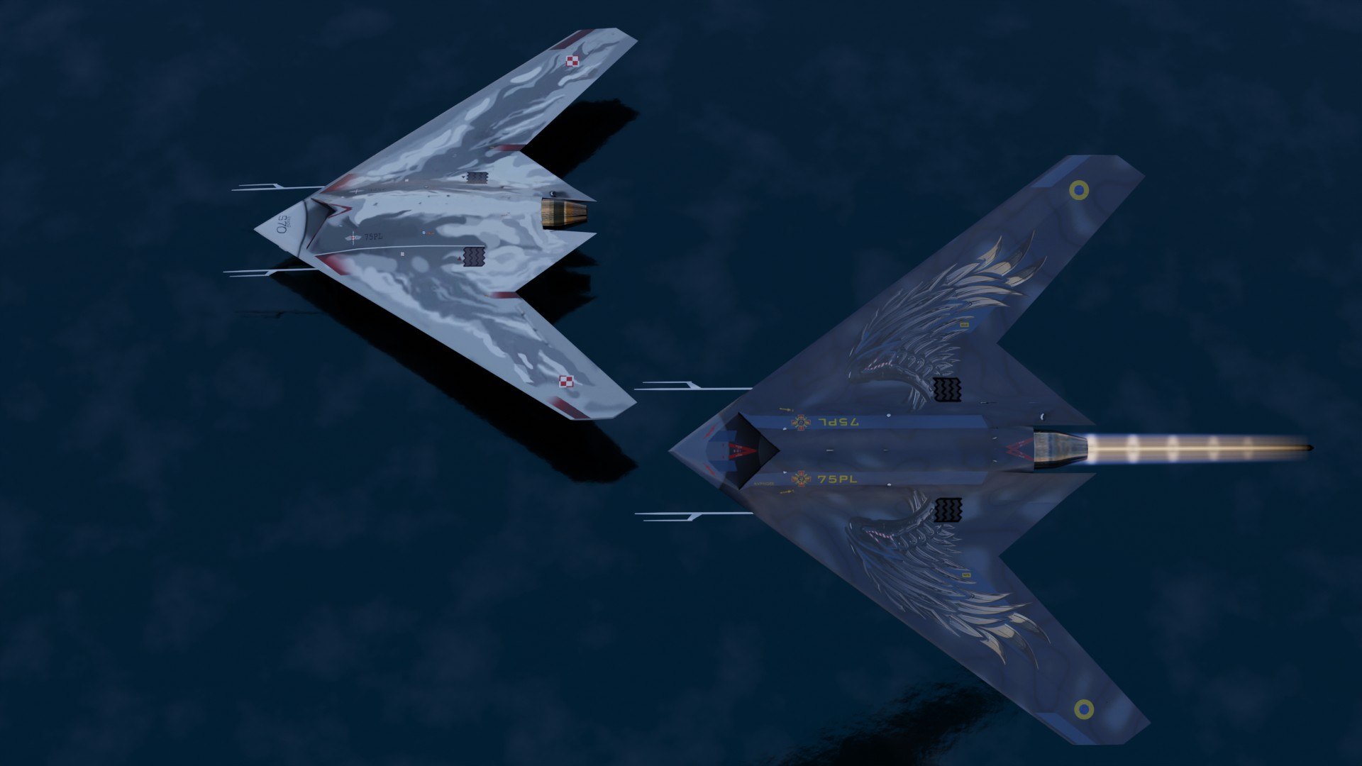 Sukhoi S-70 Okhotnik 3D model https://p.turbosquid.com/ts-thumb/z7/3Ck9oj/xS/preview19/jpg/1681680469/1920x1080/fit_q87/c7632fba9ef2a53c420f6b565f8f21d37375566c/preview19.jpg